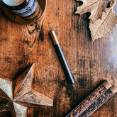 Black Wood and Brass Ball Point Pen