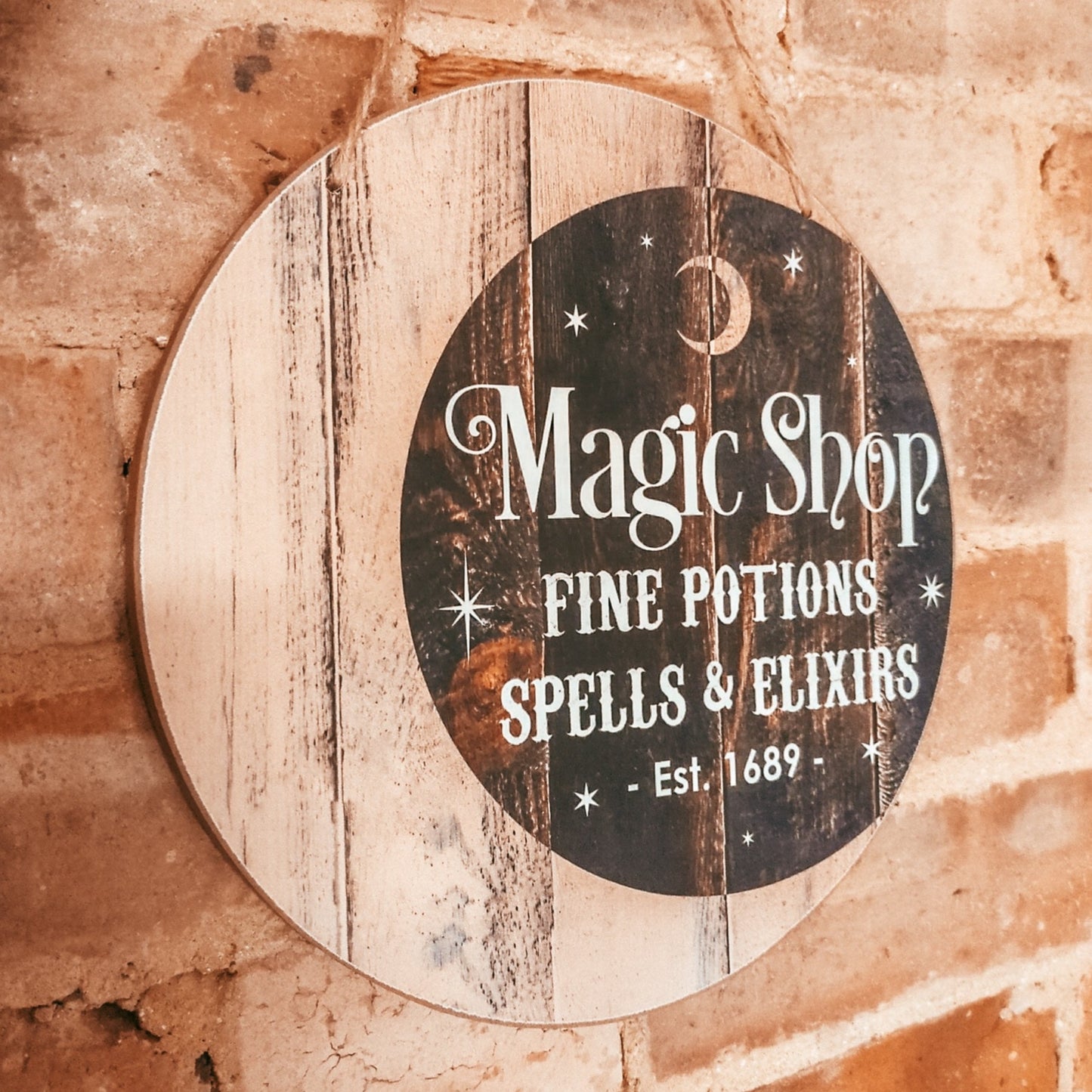 Magic Shop Round Hanging Sign