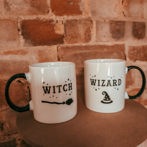 Witch and Wizard Mug Set