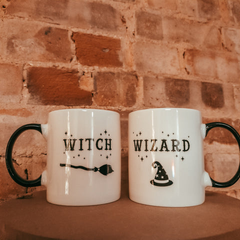 Witch and Wizard Mug Set