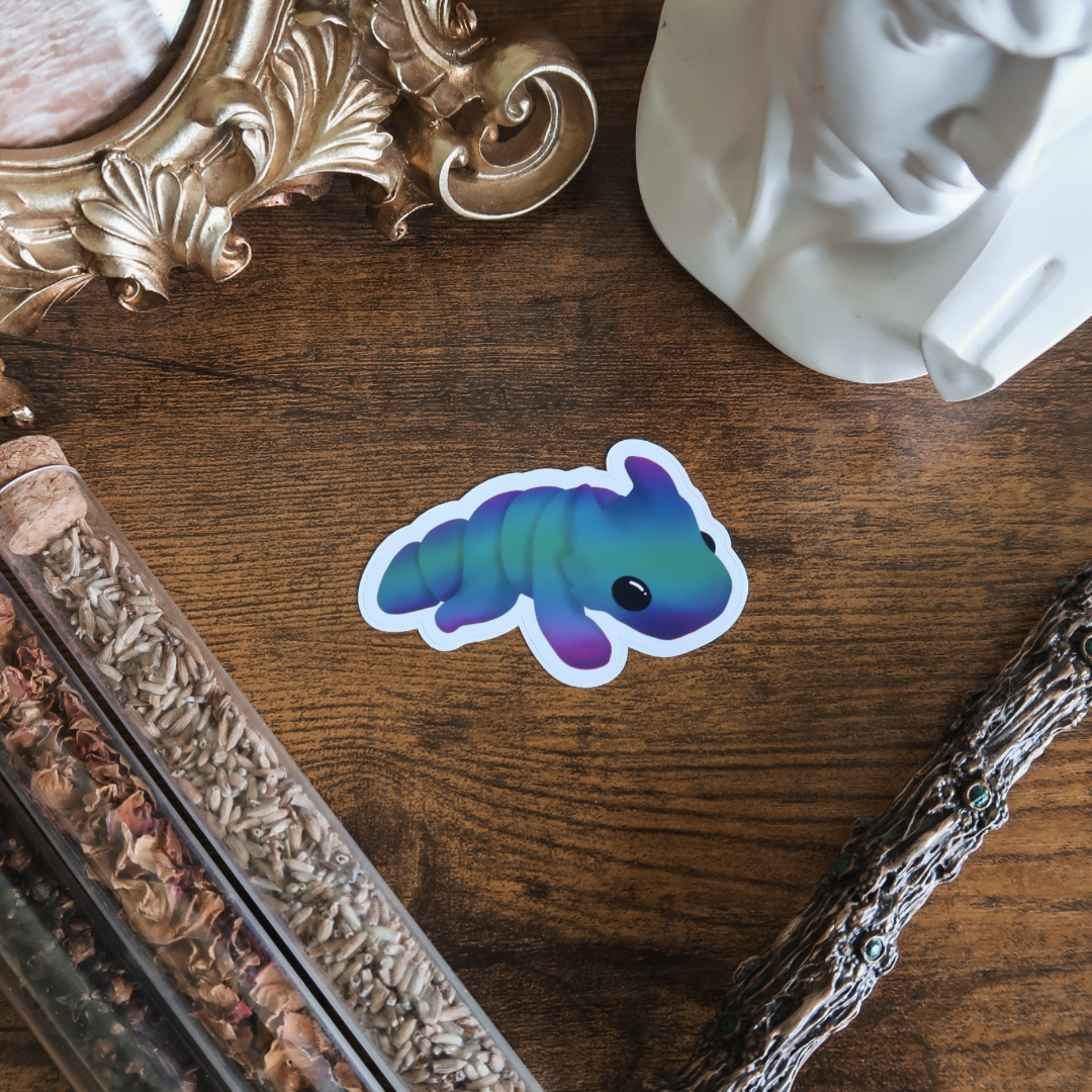 Oily Puddle Book Dragon Die Cut Vinyl Sticker