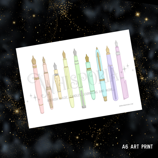 Pen A6 Print and Journaling Card (Pastel)