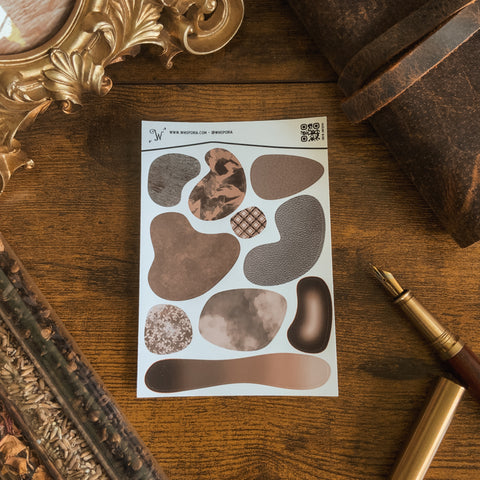 Hazelnut Truffle Blobs Small Vinyl Sticker Sheet