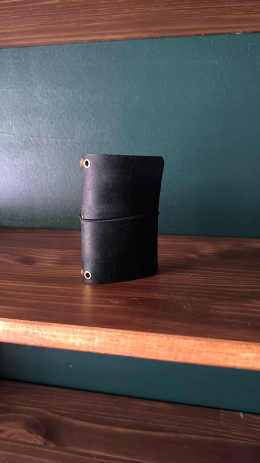 Obsidian Card Leather Journal Cover