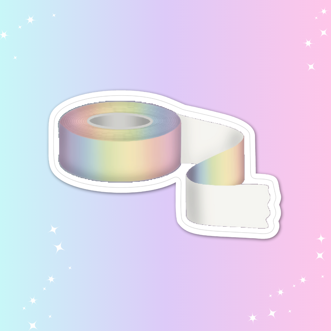 SWPC Rainbow Washi Tape Die Cut Sticker