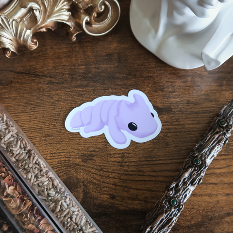 Lilac Book Dragon Die Cut Vinyl Sticker