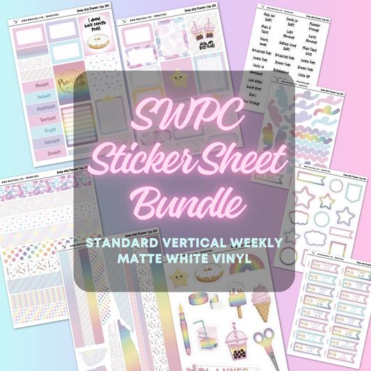 SWPC Sticker Sheet Bundle - Standard Vertical (Matte White Vinyl)