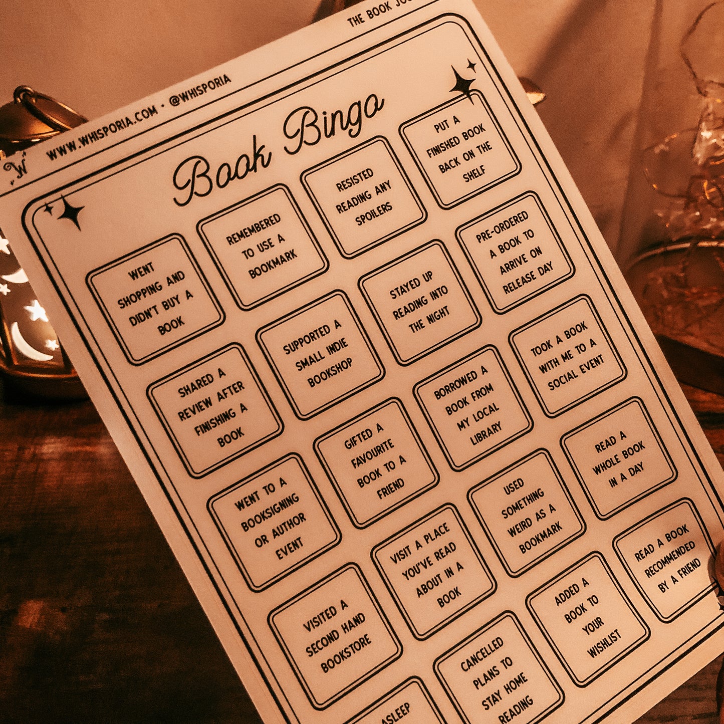 Book Bingo Full Page Sticker