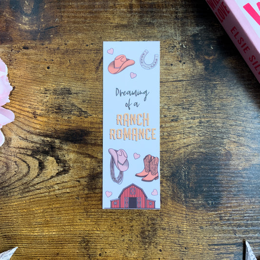 "Dreaming of a Ranch Romance" Cowboy Romance Bookmark