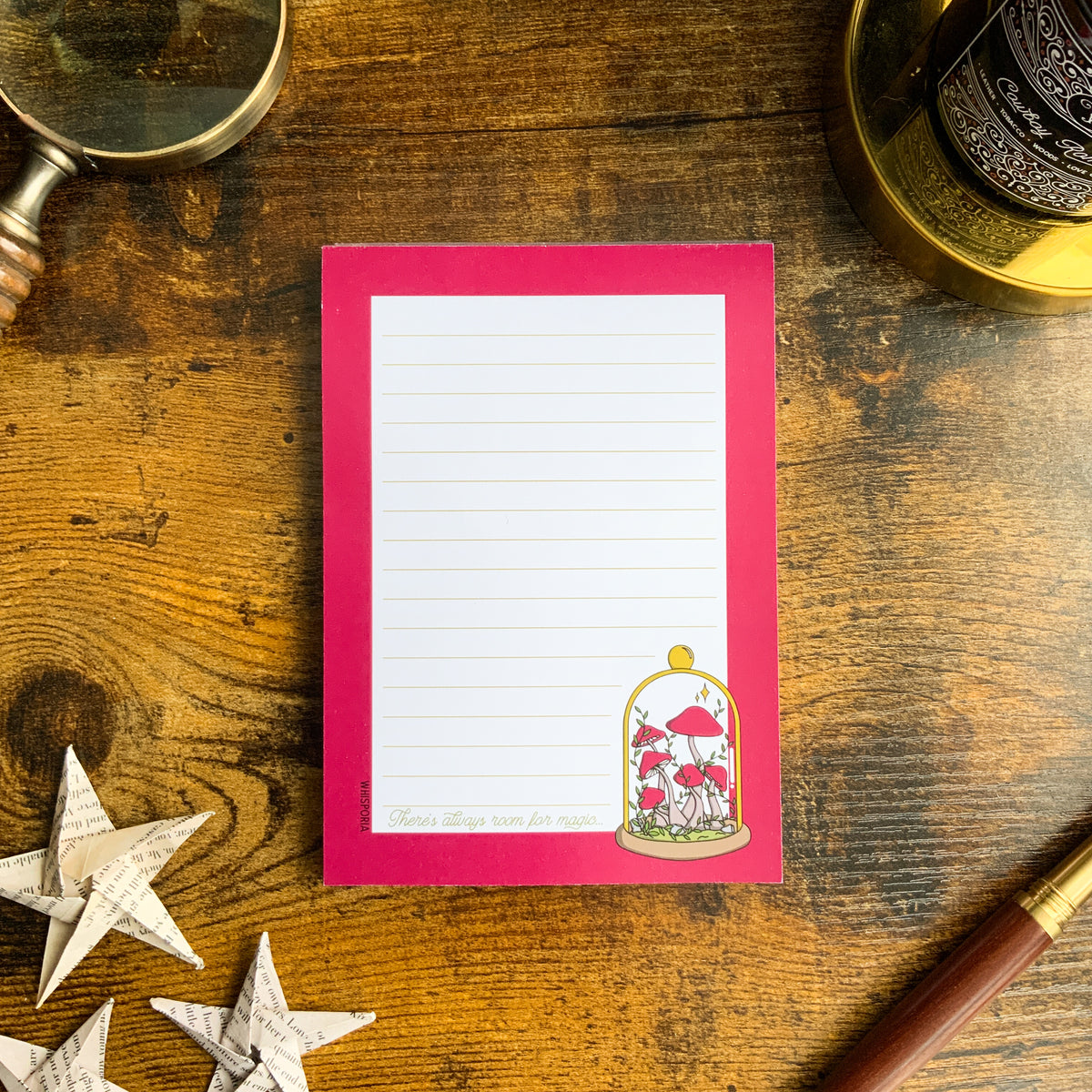 "There's Always Room for Magic" Mushroom Toadstool Dome A6 Notepad (50 sheets)