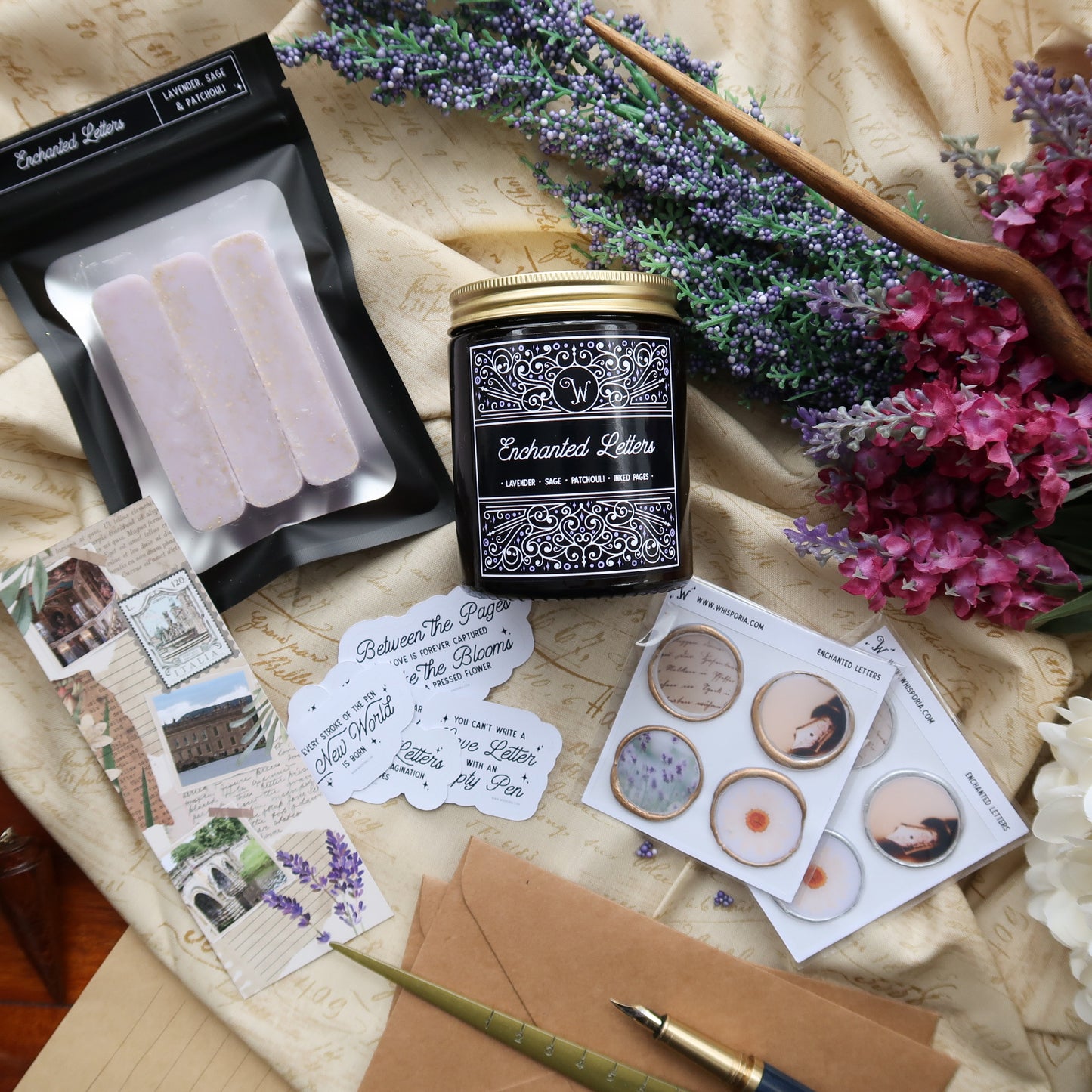 Enchanted Letters Wax Melt - Lavender, Sage & Patchouli