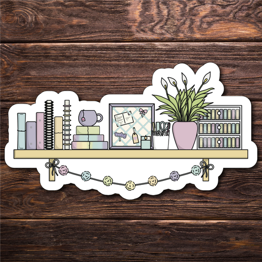 Pastel Planner Shelf Sticker