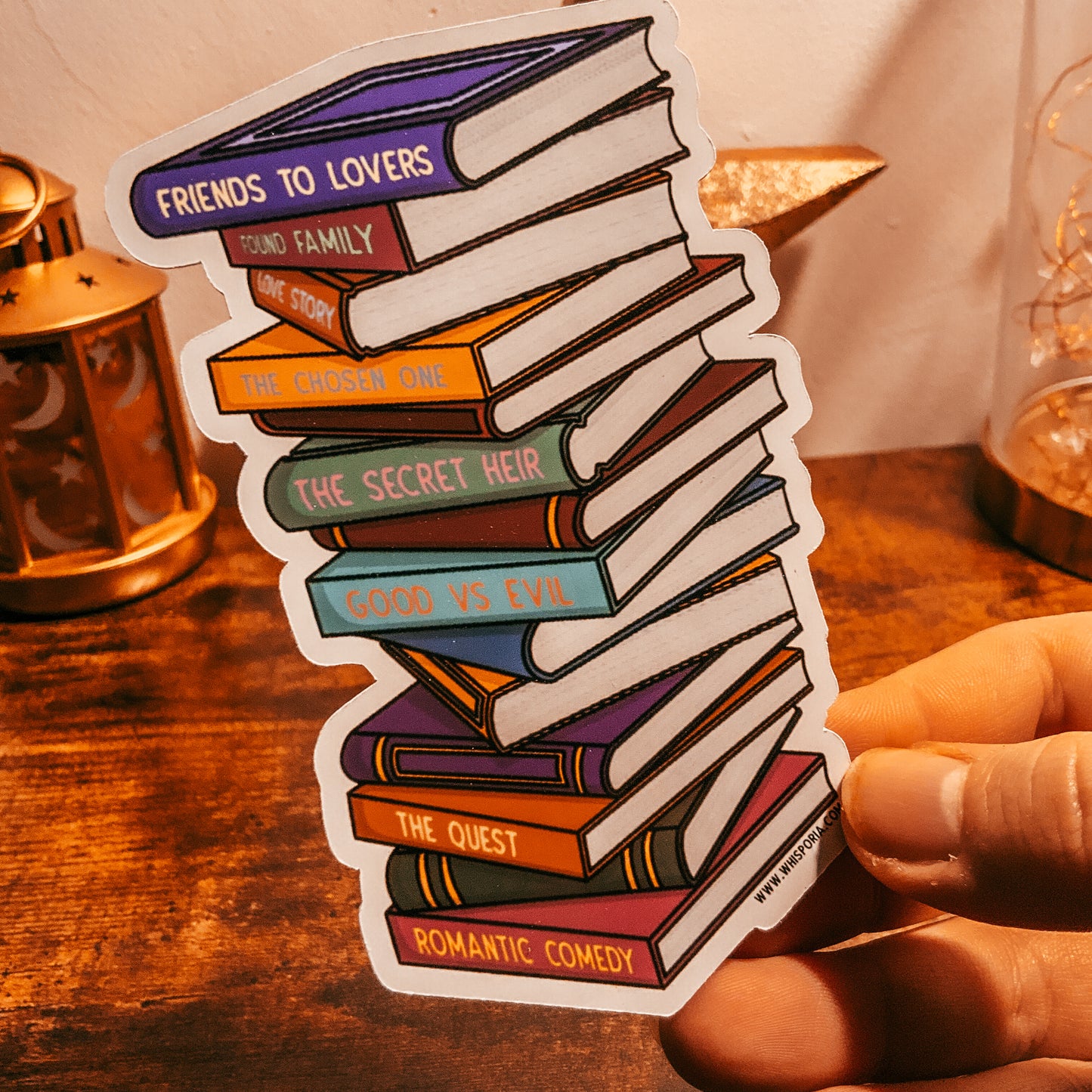 Fantasy Trope Book Stack Bookmark