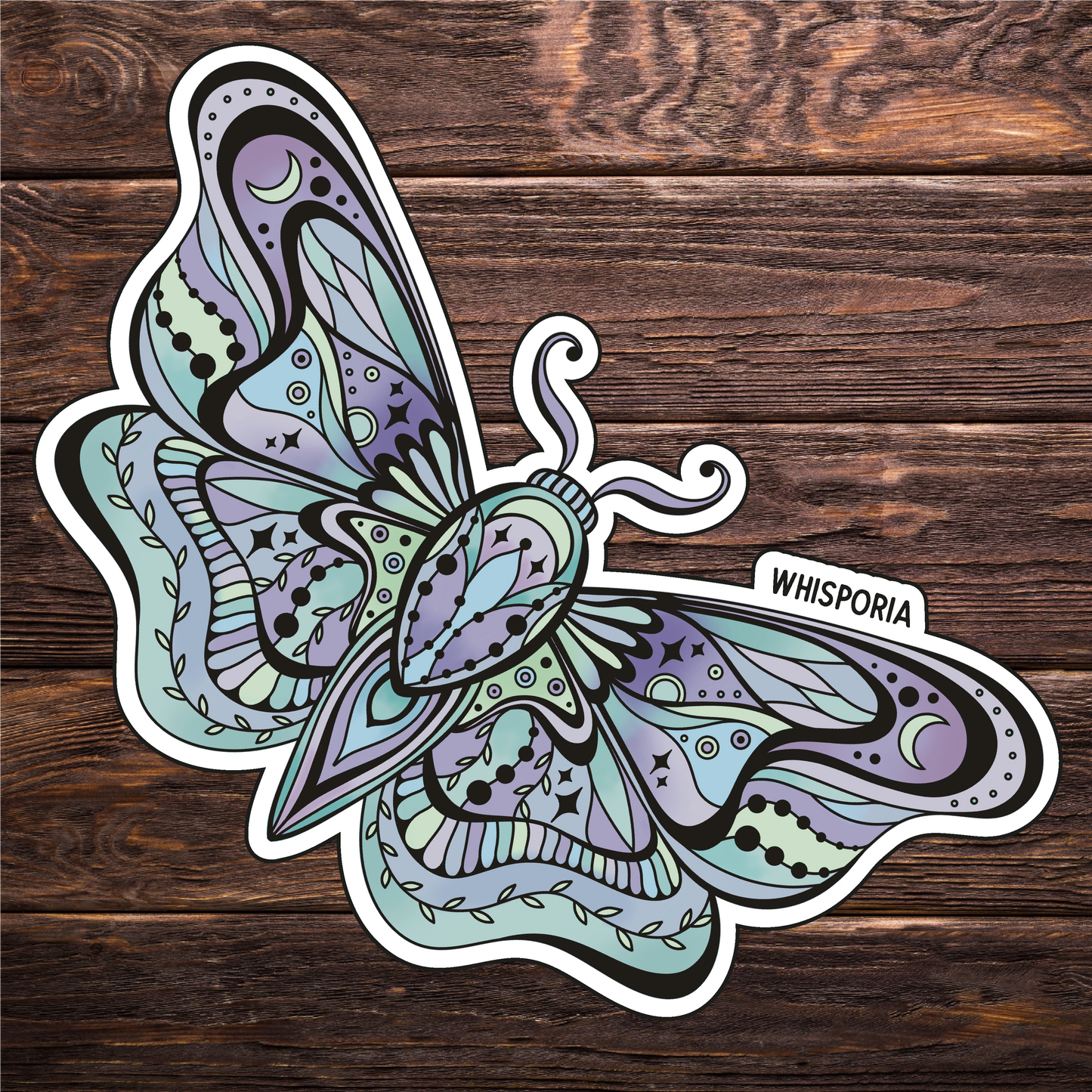 Ornate Moth Sticker