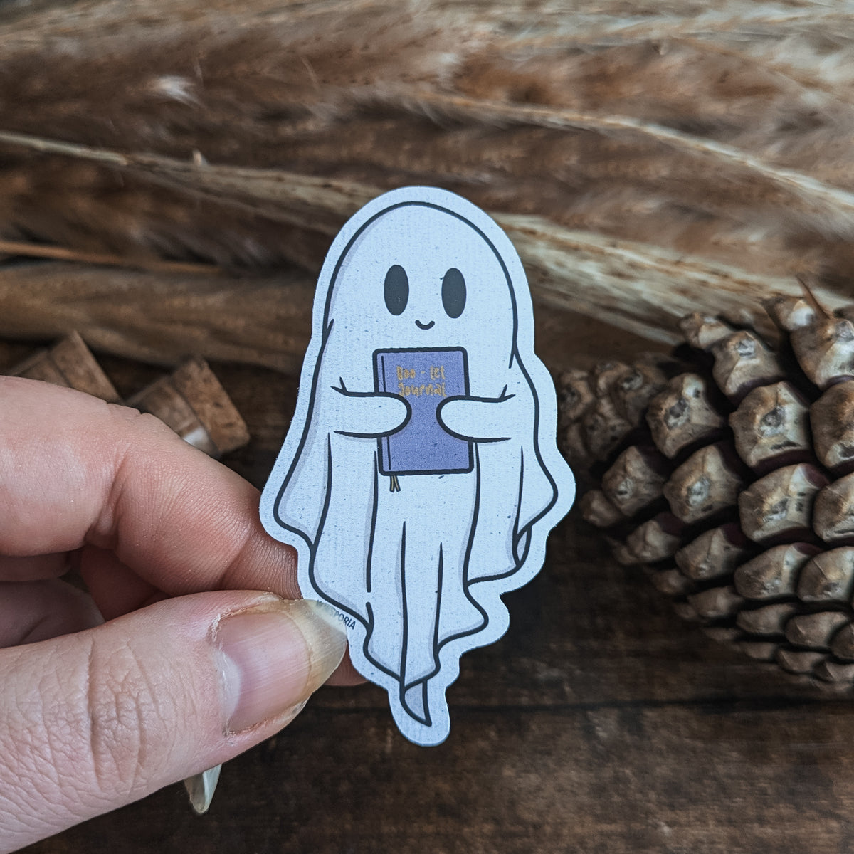 Boo-Let Journal Spooky Cute Ghost Die Cut Vinyl Sticker