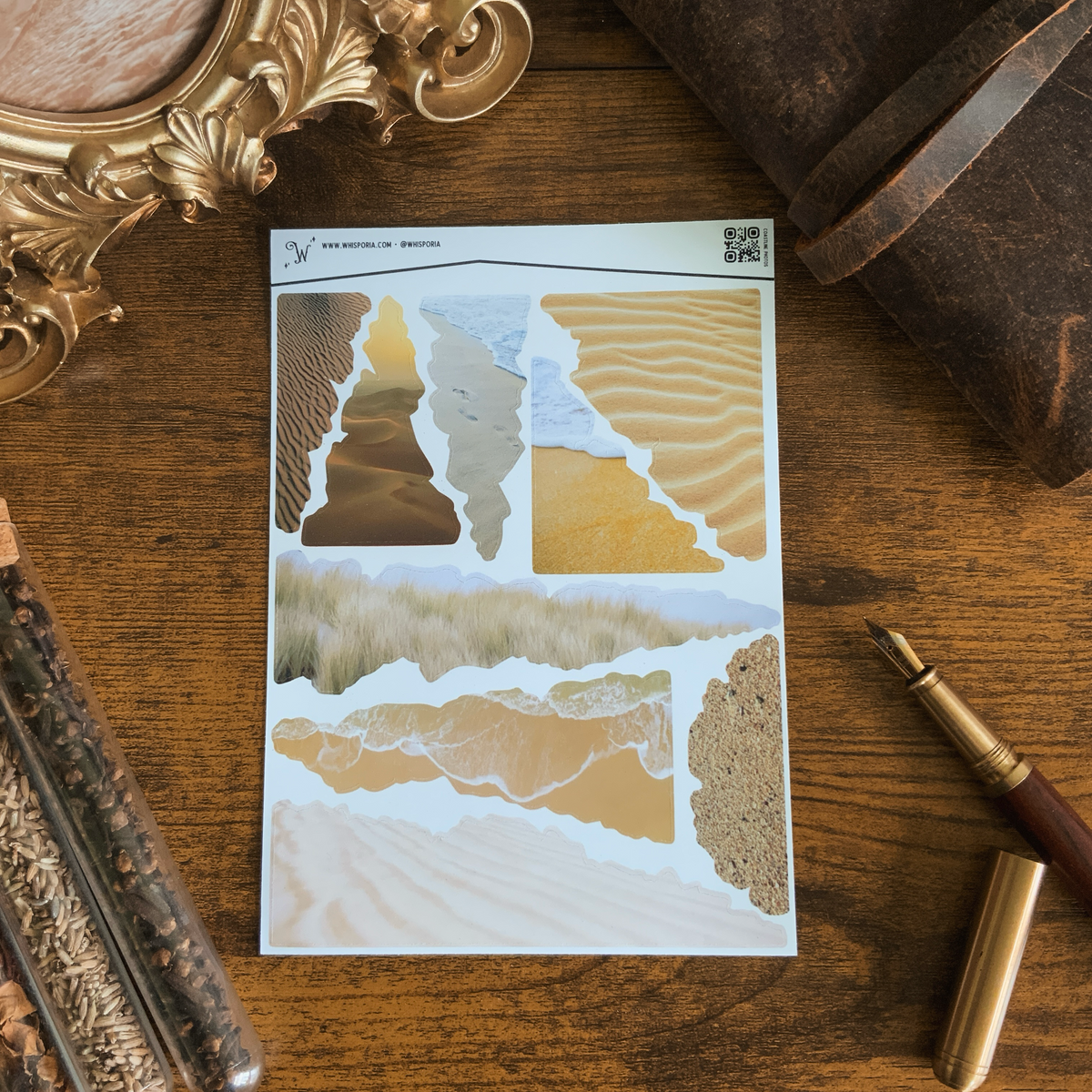 Morning Coastline Ripped Photos Large Vinyl Sticker Sheet