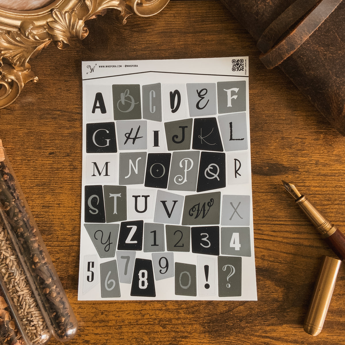 Witchcraft Mixed Letters Large Vinyl Sticker Sheet