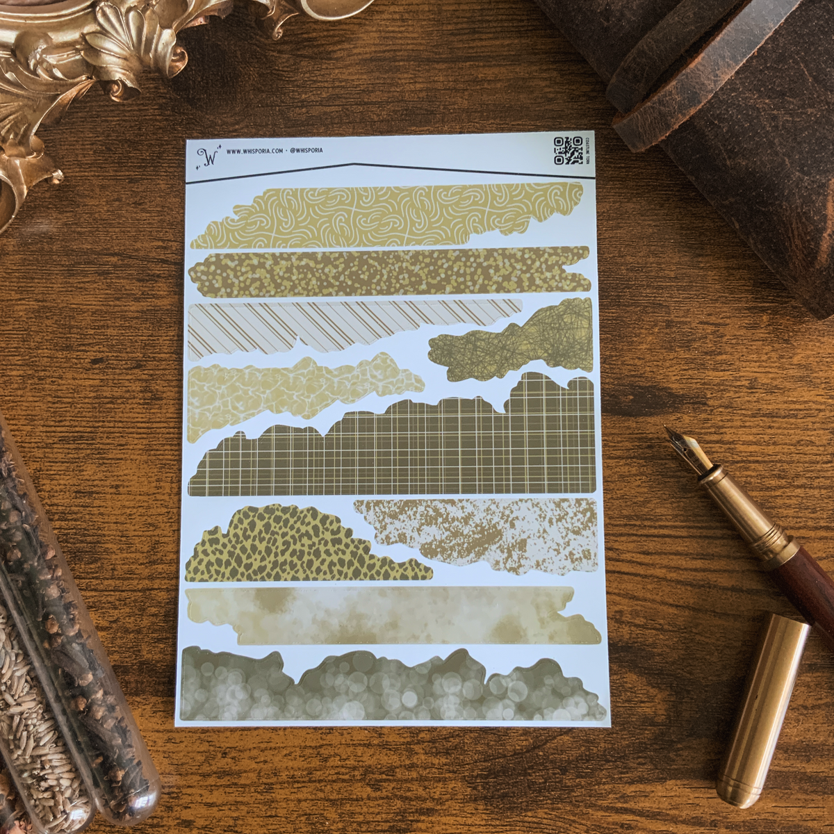 Morning Coastline Torn Edges Large Vinyl Sticker Sheet