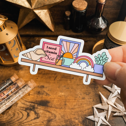 Summer Decoration Shelf Vinyl Die Cut Sticker