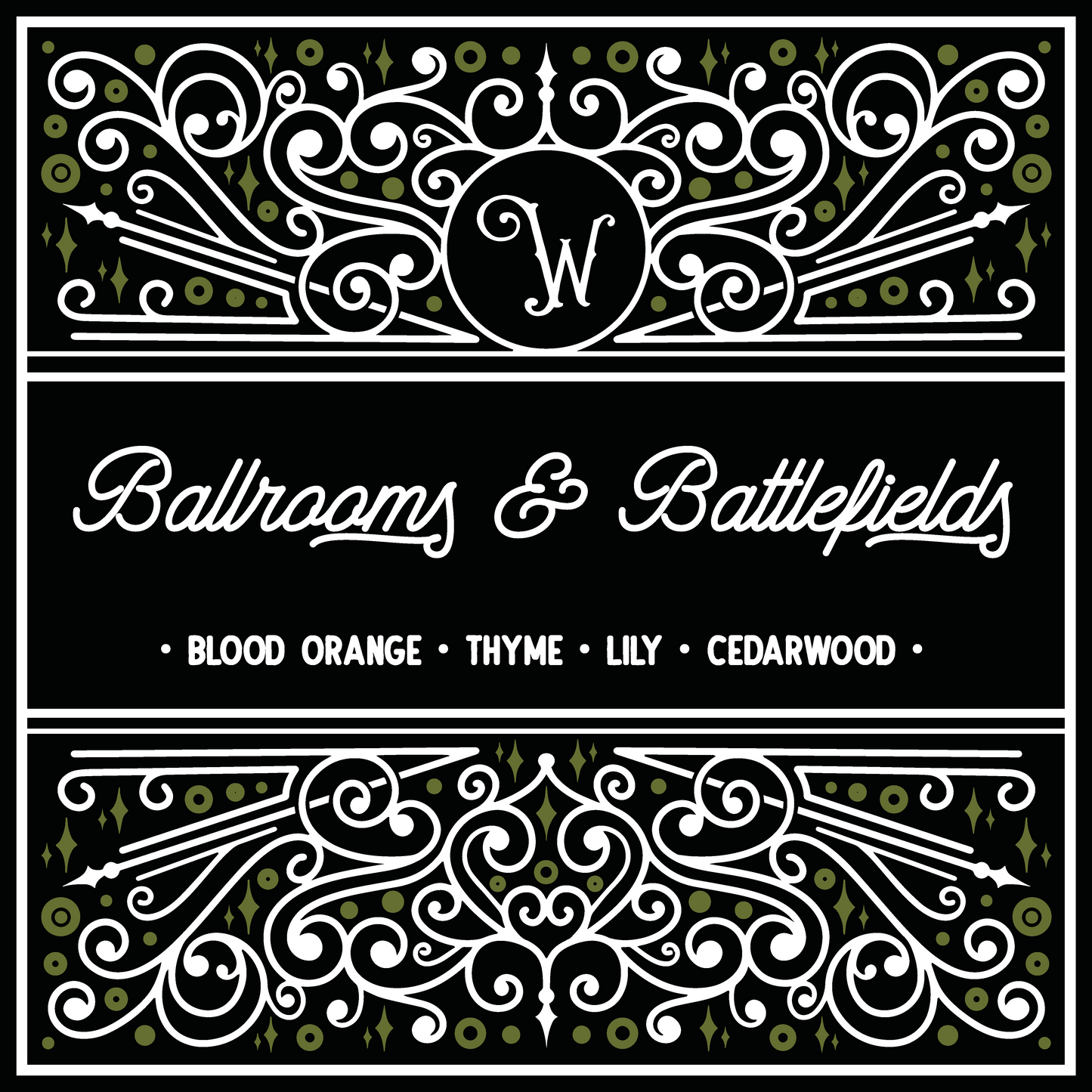 Ballrooms & Battlefields Candle - Blood Orange, Thyme & Cedarwood