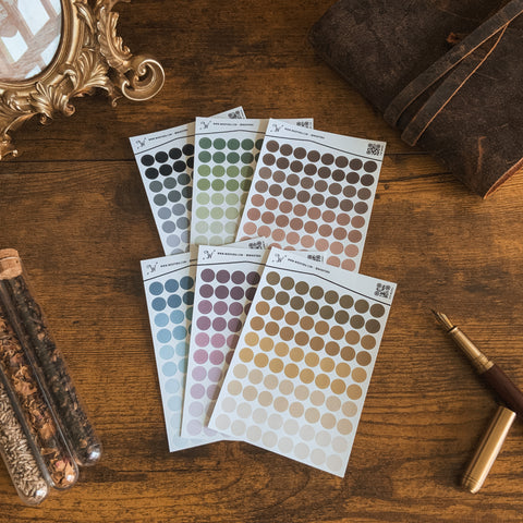 Gradient Dots Small Vinyl Sticker Sheet Bundle