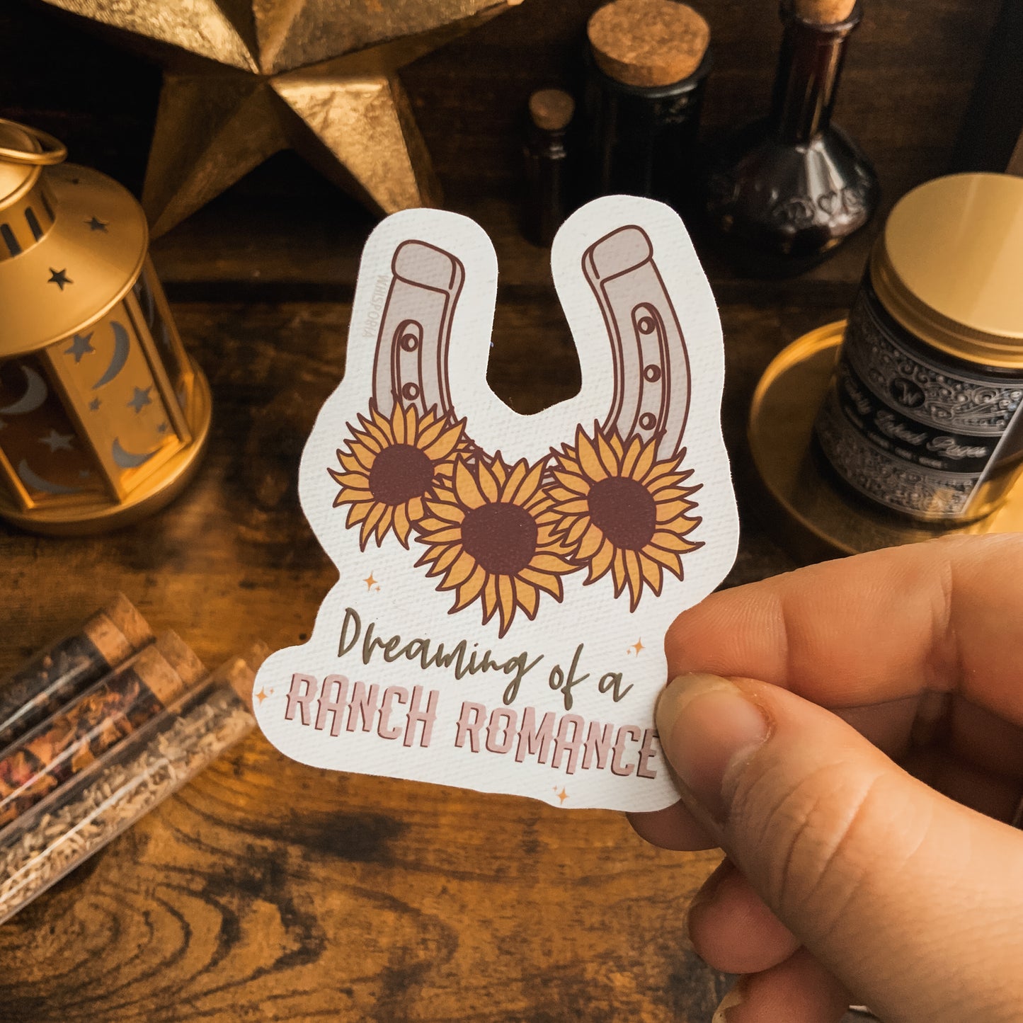 "Dreaming of a Ranch Romance" Cowboy Vinyl Die Cut Sticker