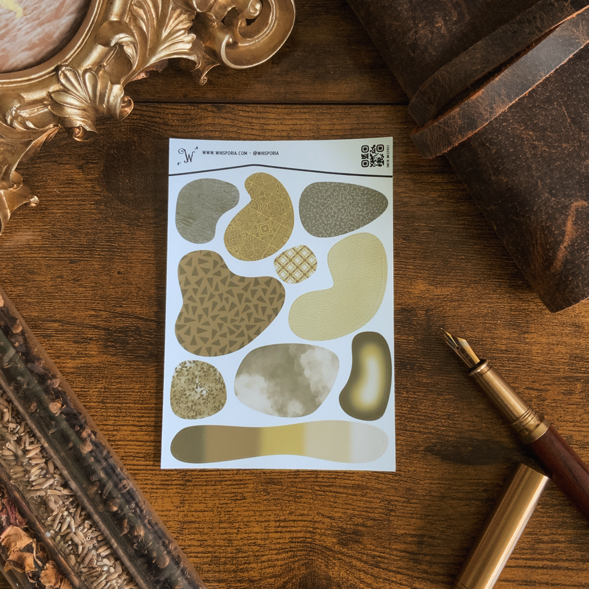 Morning Coastline Blobs Small Vinyl Sticker Sheet