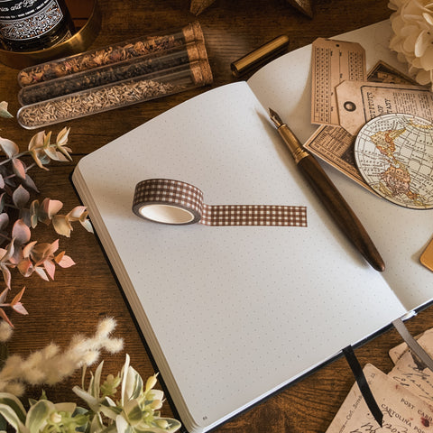 Hazelnut Truffle Plaid 15mm Washi