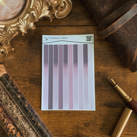 Vintage Posie Skinny Strips Small Vinyl Sticker Sheet