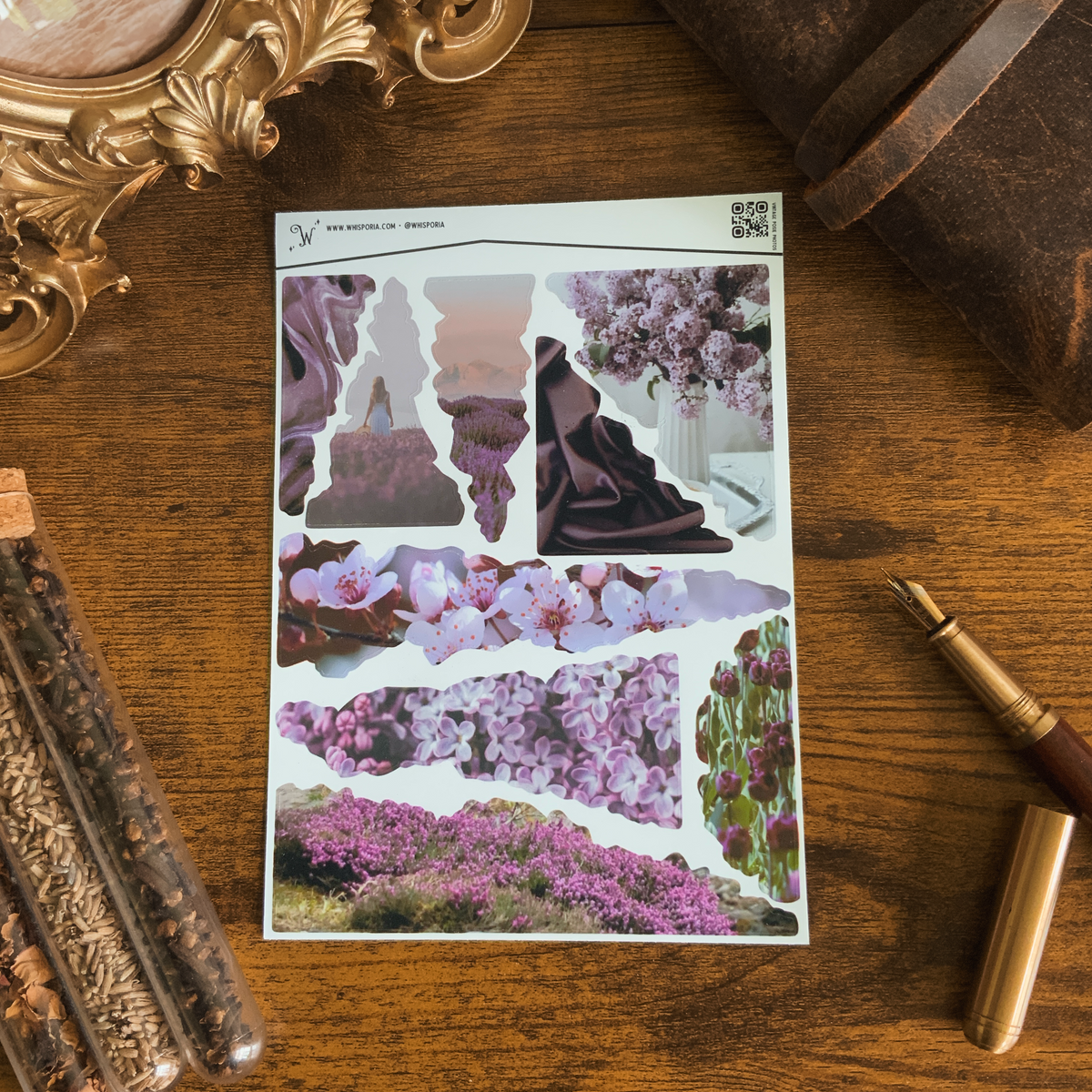 Vintage Posie Ripped Photos Large Vinyl Sticker Sheet