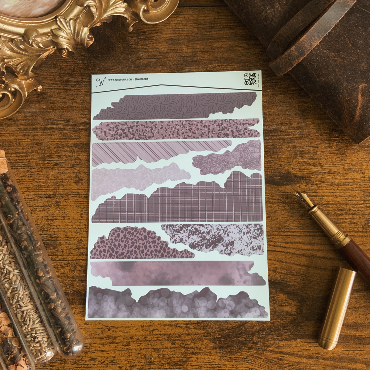 Vintage Posie Torn Edges Large Vinyl Sticker Sheet