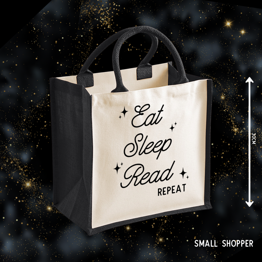 Eat Sleep Read Repeat Small Shopper Bag