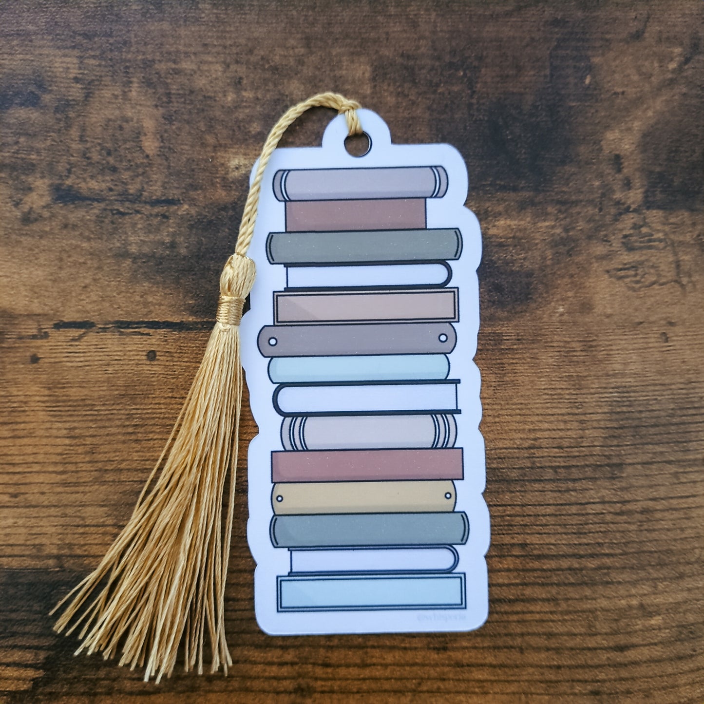 Light Academia Mini Book Stack Bookmark