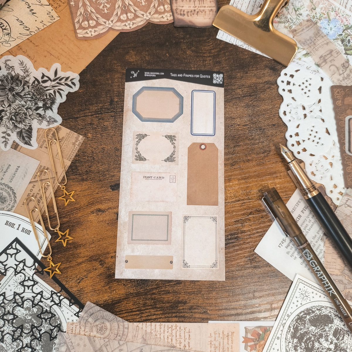Tags and Frames for Quotes Sticker Sheet – Whisporia