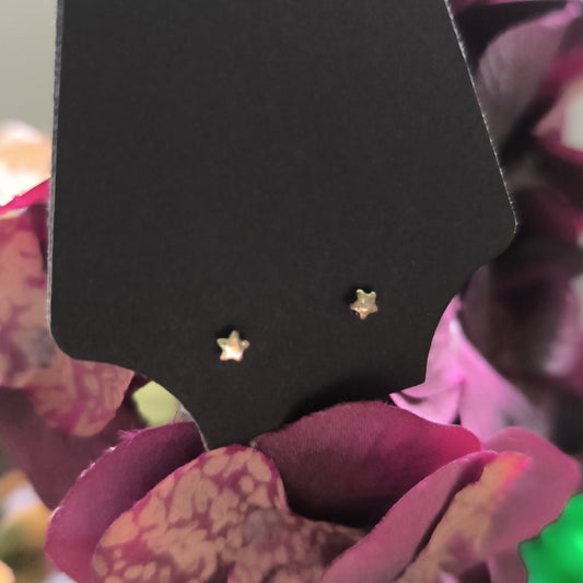 Tiny Gold Star Stud Earrings