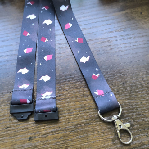 Midnight Flying Books Lanyard