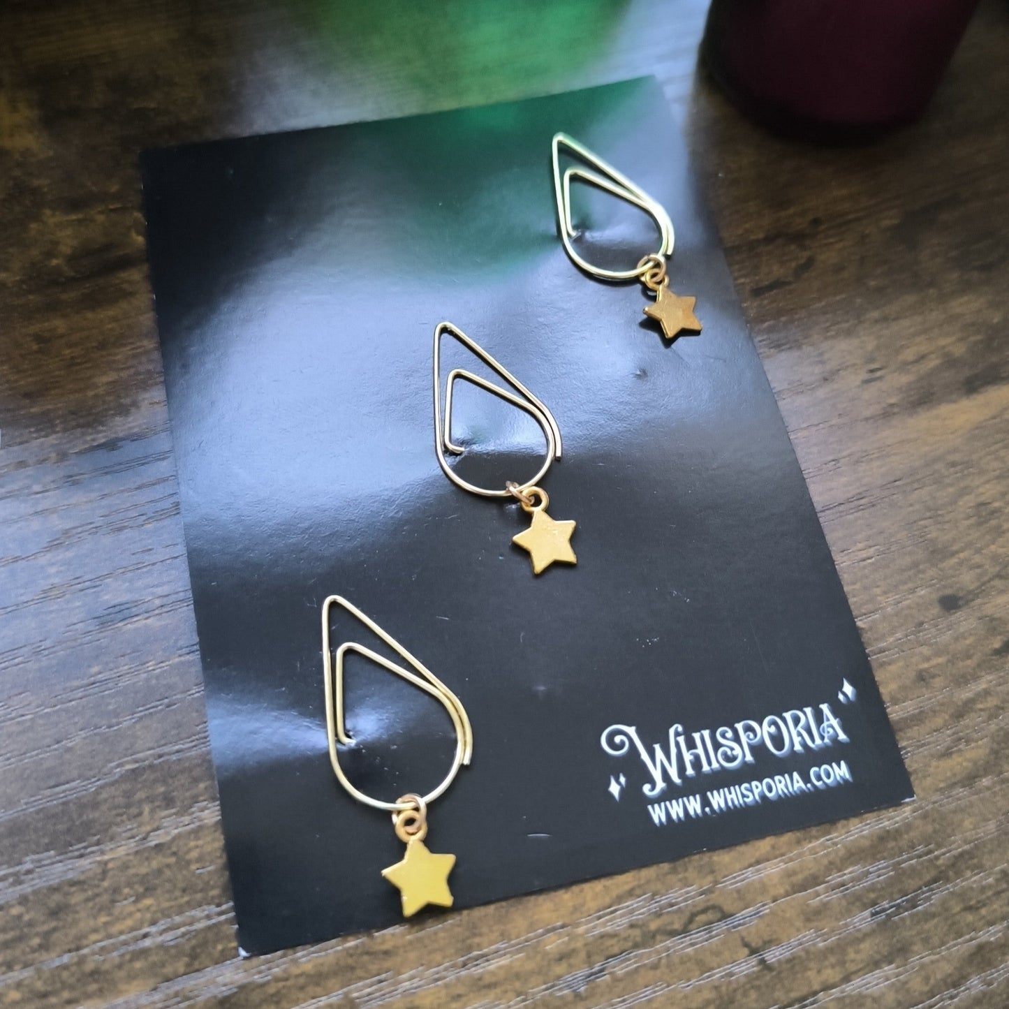 Star Charm Teardrop Gold Paperclips