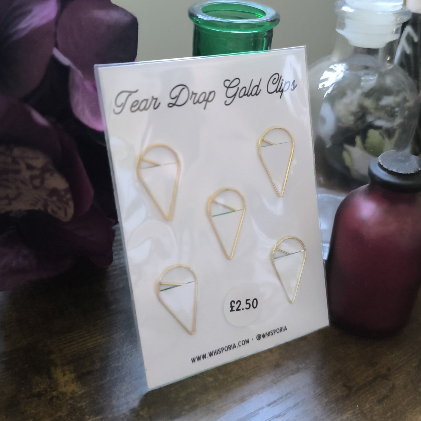 Teardrop Gold Paperclips