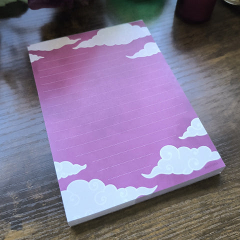 A6 Pink Dreams and Clouds Notepad