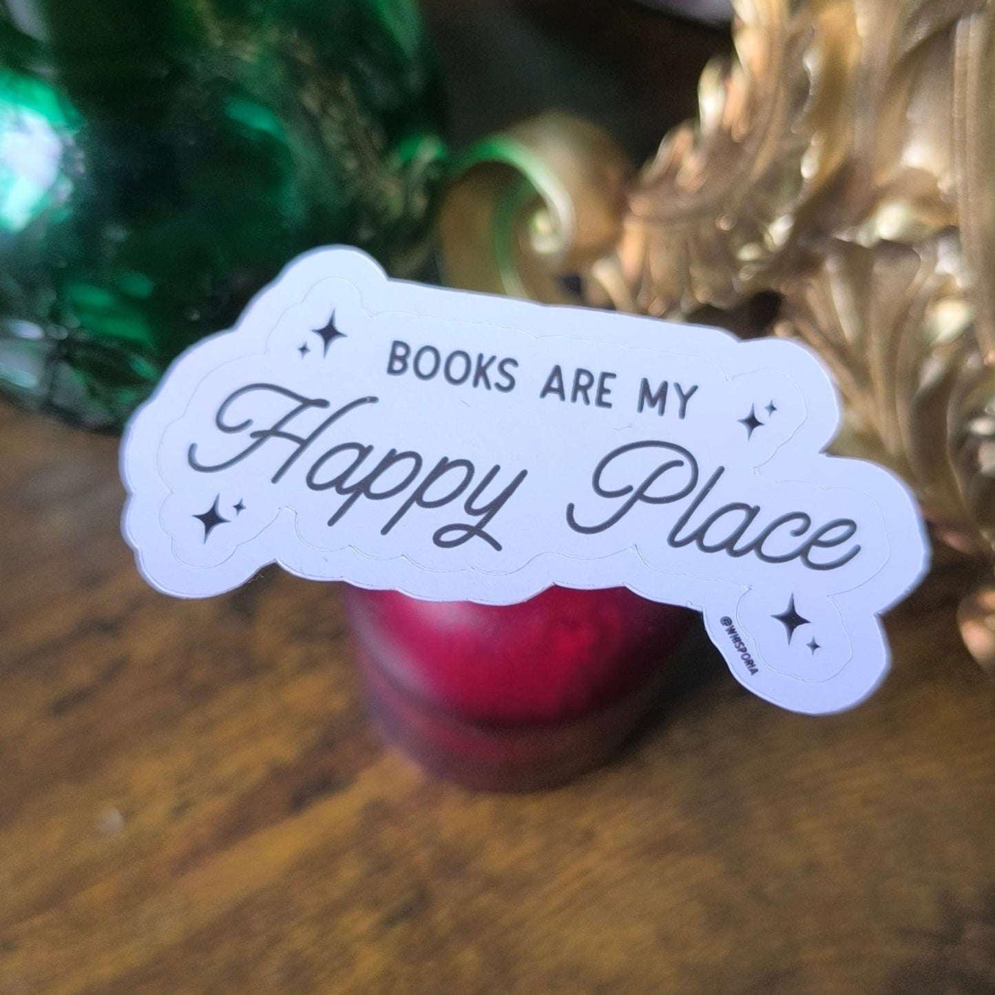 Books Are My Happy Place Die Cut Sticker