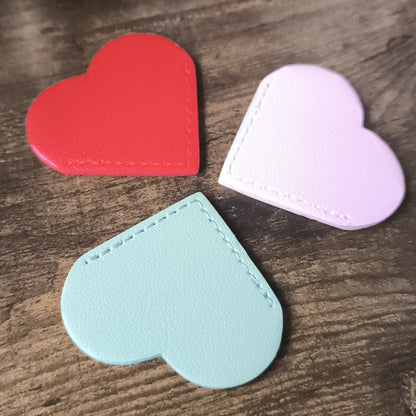 Leatherette Heart Corner Bookmarks (Oops)