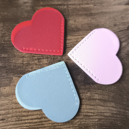 Leatherette Heart Corner Bookmarks (Oops)