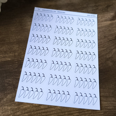 Spice Rating Stickers