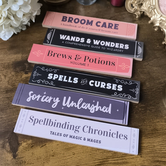 Magic Book Spine Signs