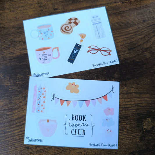 Cosy Reading Mini Sticker Sheet (Pair)