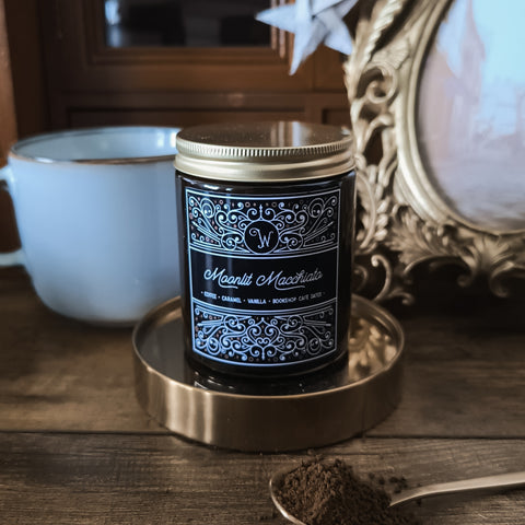 Moonlit Macchatio - Coffee, Caramel & Vanilla Soy Wax Candle (180ml)