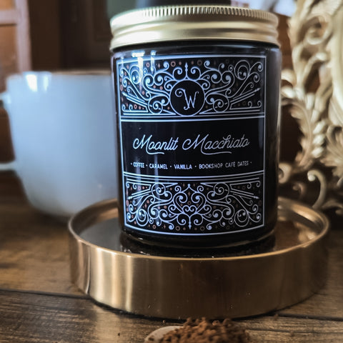 Moonlit Macchatio - Coffee, Caramel & Vanilla Soy Wax Candle (180ml)