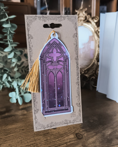 Night Sky Dragon Window Holo Sparkle Bookmark