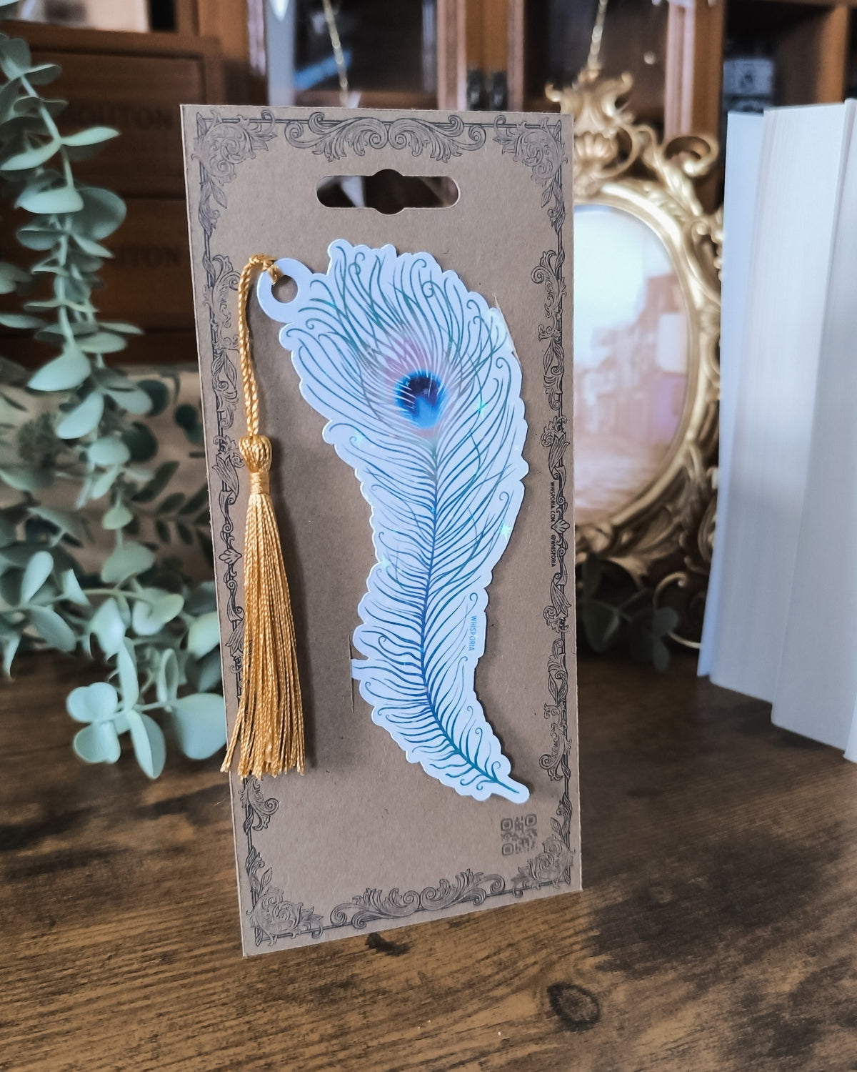Peacock Feather Holo Sparkle Bookmark