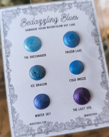 Bedazzling Blues - Watercolour Dot Card Set (Vegan)